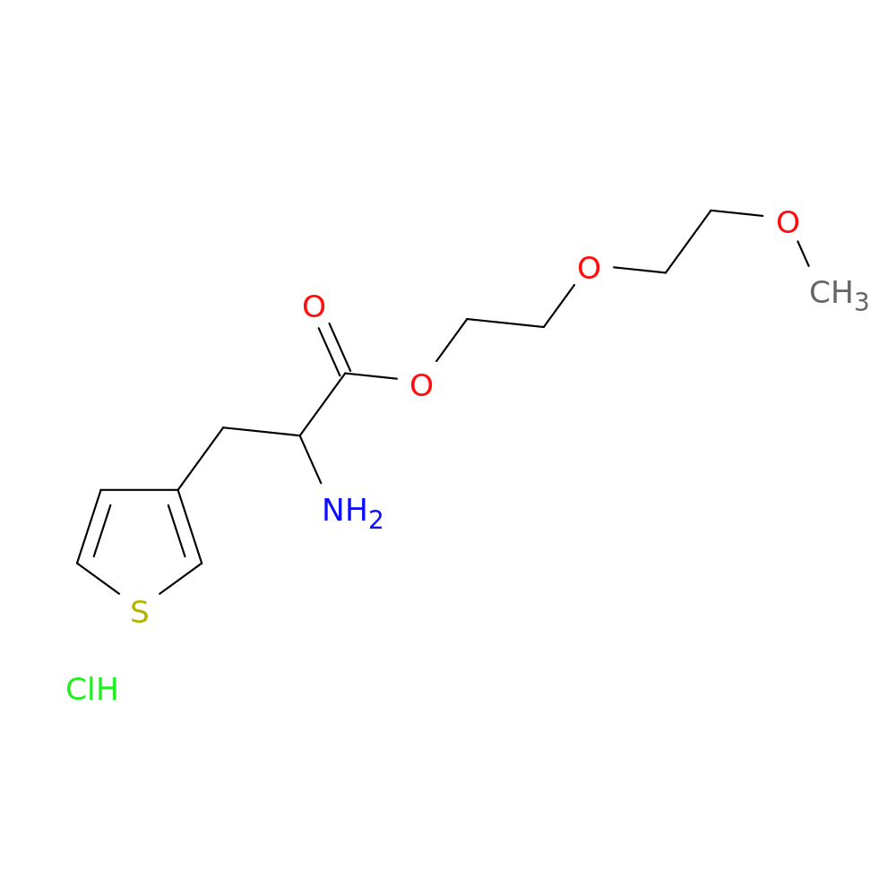 2-(2-methoxyethoxy)ethyl 2-amino-3-(thiophen-3-yl)propanoate hydrochloride