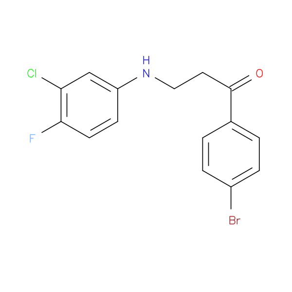 1-(4-bromophenyl)-3-[(3-chloro-4-fluorophenyl)amino]propan-1-one