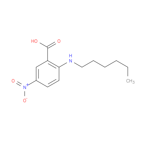 2-(hexylamino)-5-nitrobenzoic acid