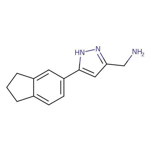 [5-(2,3-dihydro-1H-inden-5-yl)-1H-pyrazol-3-yl]methanamine