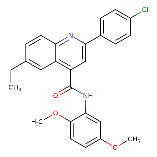 2-(4-chlorophenyl)-N-(2,5-dimethoxyphenyl)-6-ethyl-4-quinolinecarboxamide
