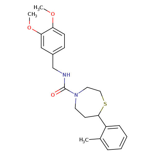 N-[(3,4-dimethoxyphenyl)methyl]-7-(2-methylphenyl)-1,4-thiazepane-4-carboxamide