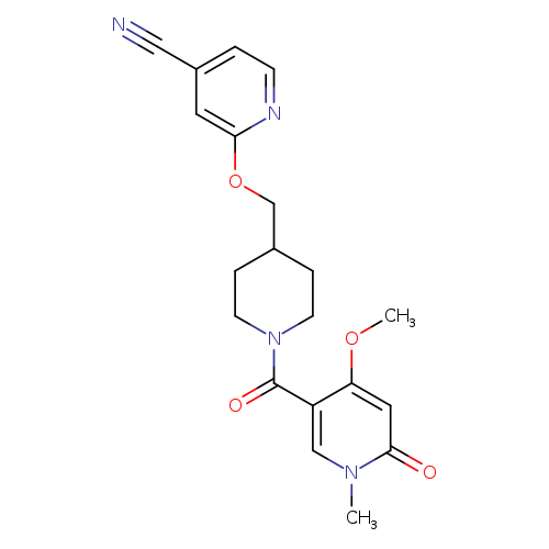 2-{[1-(4-methoxy-1-methyl-6-oxo-1,6-dihydropyridine-3-carbonyl)piperidin-4-yl]methoxy}pyridine-4-carbonitrile