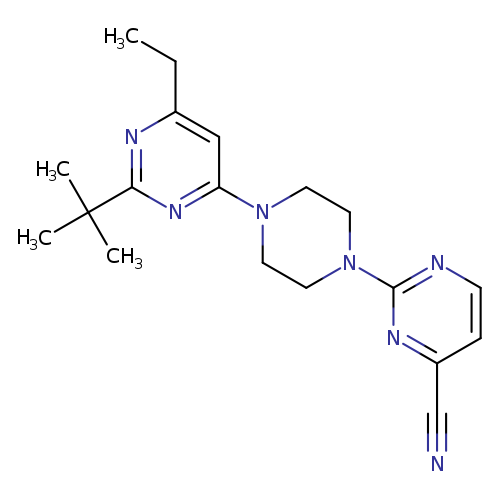 2-[4-(2-tert-butyl-6-ethylpyrimidin-4-yl)piperazin-1-yl]pyrimidine-4-carbonitrile