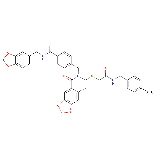 N-[(2H-1,3-benzodioxol-5-yl)methyl]-4-({6-[({[(4-methylphenyl)methyl]carbamoyl}methyl)sulfanyl]-8-oxo-2H,7H,8H-[1,3]dioxolo[4,5-g]quinazolin-7-yl}methyl)benzamide