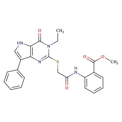 methyl 2-[2-({3-ethyl-4-oxo-7-phenyl-3H,4H,5H-pyrrolo[3,2-d]pyrimidin-2-yl}sulfanyl)acetamido]benzoate