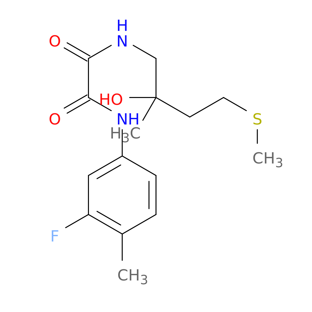 N'-(3-fluoro-4-methylphenyl)-N-[2-hydroxy-2-methyl-4-(methylsulfanyl)butyl]ethanediamide