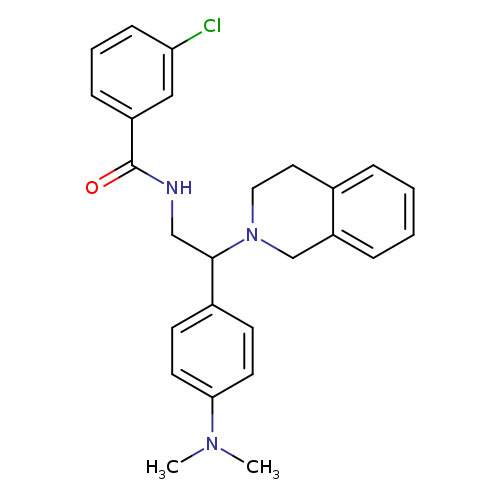 3-chloro-N-{2-[4-(dimethylamino)phenyl]-2-(1,2,3,4-tetrahydroisoquinolin-2-yl)ethyl}benzamide
