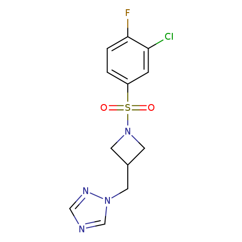 1-{[1-(3-chloro-4-fluorobenzenesulfonyl)azetidin-3-yl]methyl}-1H-1,2,4-triazole