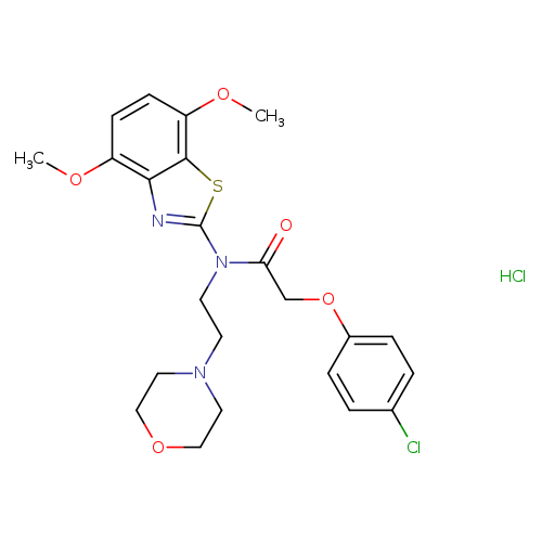 2-(4-chlorophenoxy)-N-(4,7-dimethoxy-1,3-benzothiazol-2-yl)-N-[2-(morpholin-4-yl)ethyl]acetamide hydrochloride