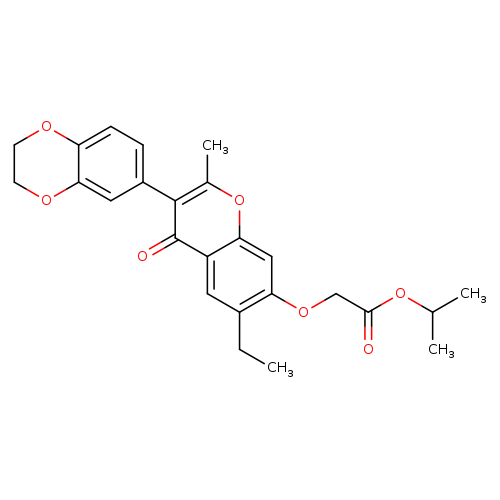 propan-2-yl 2-{[3-(2,3-dihydro-1,4-benzodioxin-6-yl)-6-ethyl-2-methyl-4-oxo-4H-chromen-7-yl]oxy}acetate