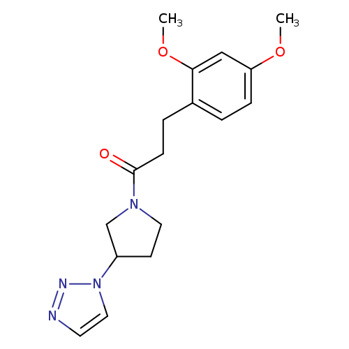 3-(2,4-dimethoxyphenyl)-1-[3-(1H-1,2,3-triazol-1-yl)pyrrolidin-1-yl]propan-1-one