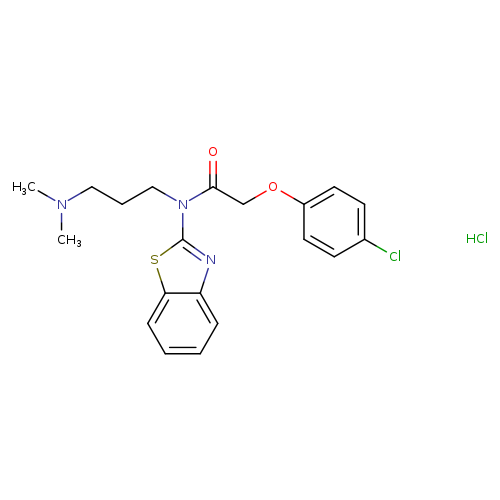 N-(1,3-benzothiazol-2-yl)-2-(4-chlorophenoxy)-N-[3-(dimethylamino)propyl]acetamide hydrochloride