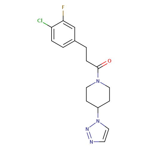 3-(4-chloro-3-fluorophenyl)-1-[4-(1H-1,2,3-triazol-1-yl)piperidin-1-yl]propan-1-one