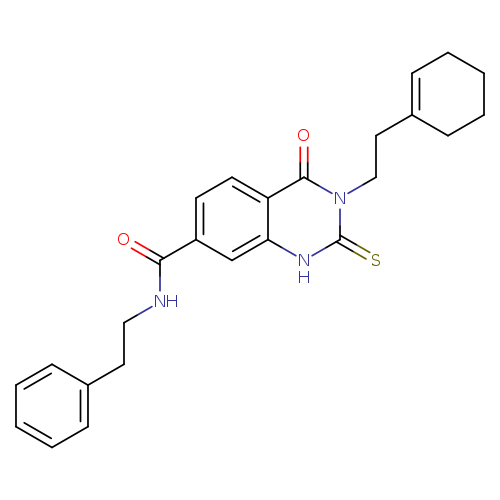 3-[2-(cyclohex-1-en-1-yl)ethyl]-4-oxo-N-(2-phenylethyl)-2-sulfanylidene-1,2,3,4-tetrahydroquinazoline-7-carboxamide