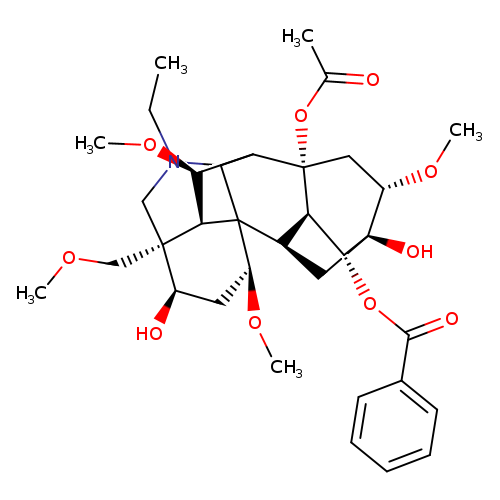 (1α,3α,6α,14α,16β)-8-Acetate-14-benzoate-20-ethyl-1,6,16-trimethoxy-4-(methoxymethyl)-aconitane-3,8,13,14-tetrol