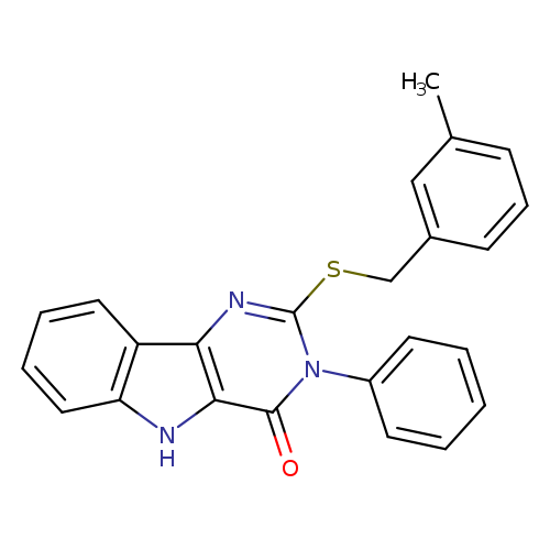 2-{[(3-methylphenyl)methyl]sulfanyl}-3-phenyl-3H,4H,5H-pyrimido[5,4-b]indol-4-one
