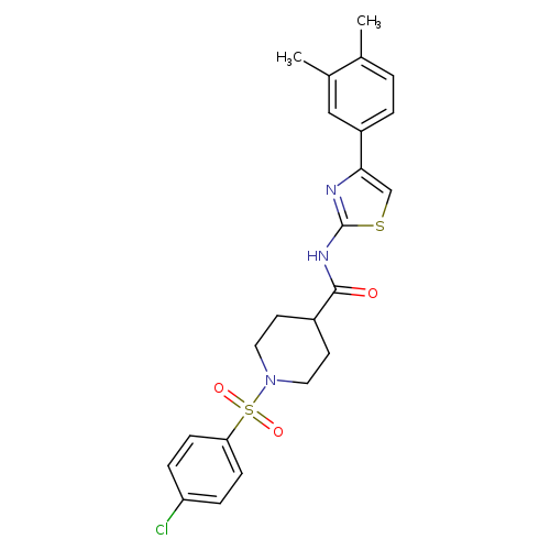 1-(4-chlorobenzenesulfonyl)-N-[4-(3,4-dimethylphenyl)-1,3-thiazol-2-yl]piperidine-4-carboxamide