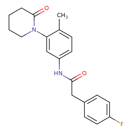 2-(4-fluorophenyl)-N-[4-methyl-3-(2-oxopiperidin-1-yl)phenyl]acetamide