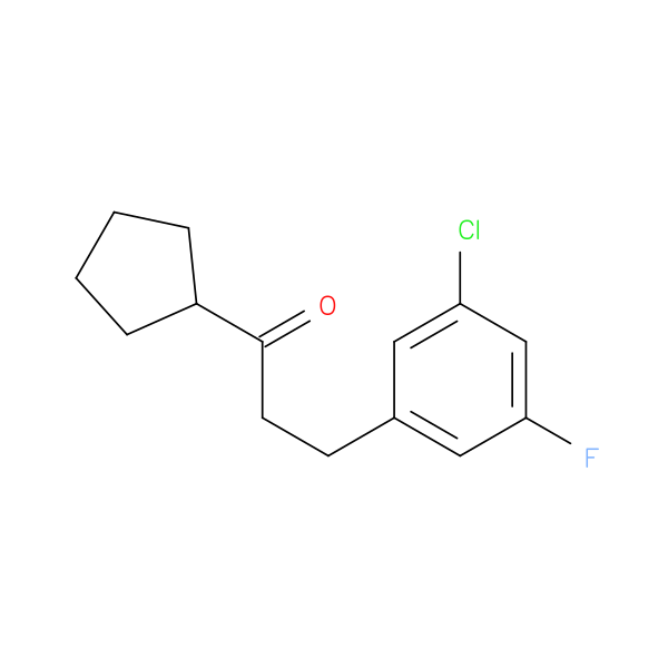 2-(3-Chloro-5-fluorophenyl)ethyl cyclopentyl ketone
