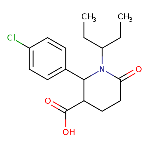 2-(4-chlorophenyl)-6-oxo-1-(pentan-3-yl)piperidine-3-carboxylic acid