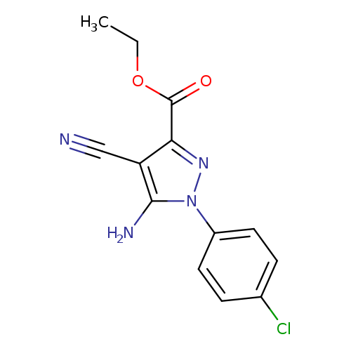 Ethyl 5-amino-1-(4-chlorophenyl)-4-cyanopyrazole-3-carboxylate