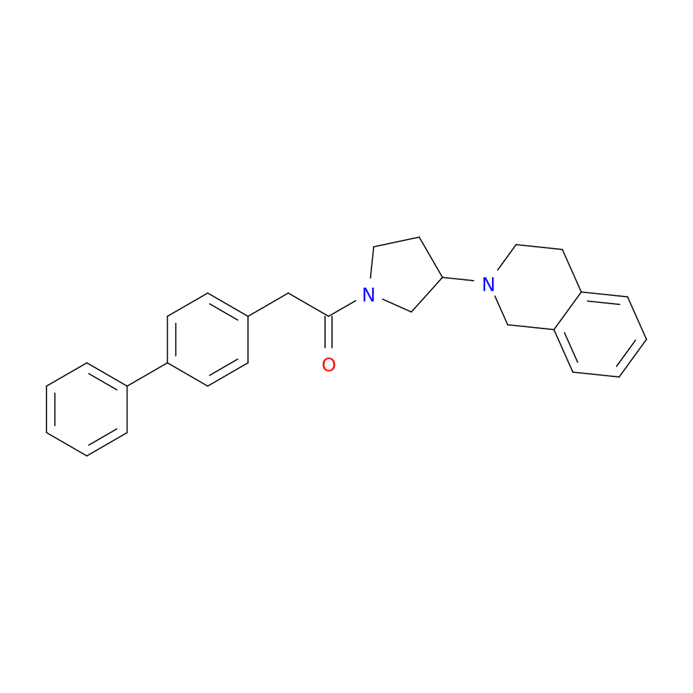 2-{[1,1'-biphenyl]-4-yl}-1-[3-(1,2,3,4-tetrahydroisoquinolin-2-yl)pyrrolidin-1-yl]ethan-1-one