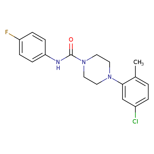 4-(5-chloro-2-methylphenyl)-N-(4-fluorophenyl)piperazine-1-carboxamide