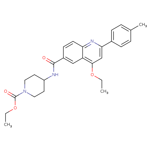 ethyl 4-[4-ethoxy-2-(4-methylphenyl)quinoline-6-amido]piperidine-1-carboxylate