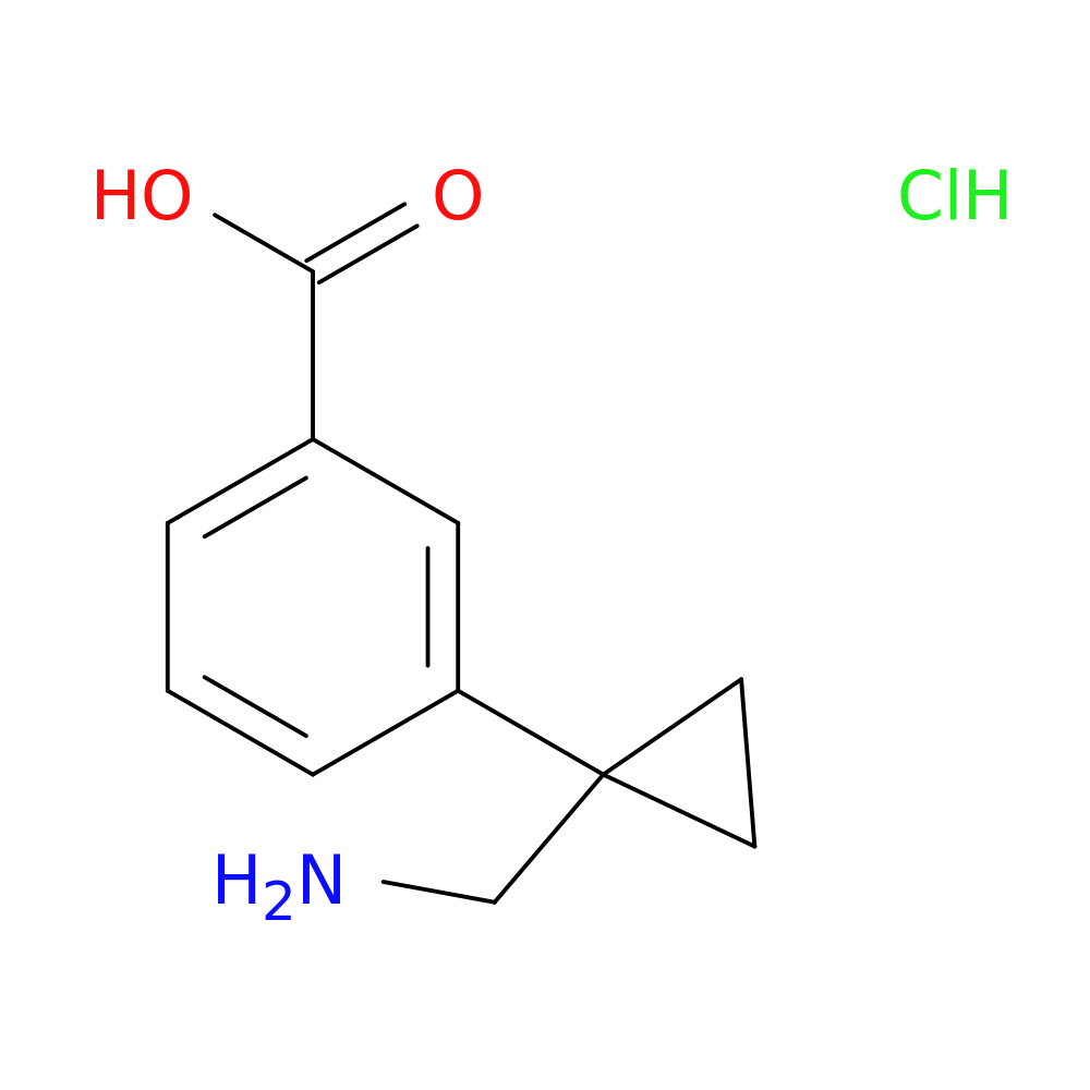 3-[1-(aminomethyl)cyclopropyl]benzoic acid hydrochloride