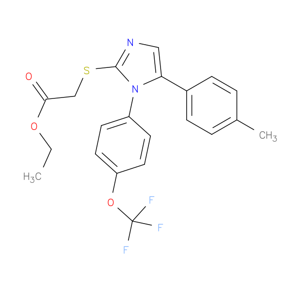 ethyl 2-{[5-(4-methylphenyl)-1-[4-(trifluoromethoxy)phenyl]-1H-imidazol-2-yl]sulfanyl}acetate