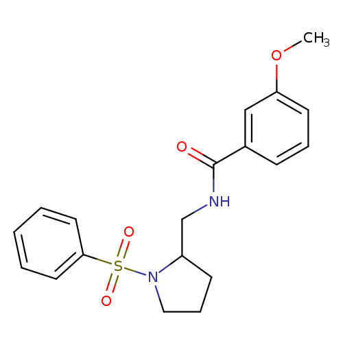 N-{[1-(benzenesulfonyl)pyrrolidin-2-yl]methyl}-3-methoxybenzamide