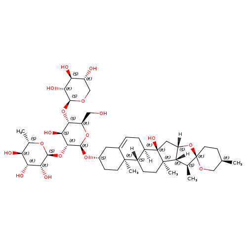 (3β,25R)-14-Hydroxyspirost-5-en-3-yl O-6-deoxy-α-L-mannopyranosyl-(1→2)-O-[β-D-xylopyranosyl-(1→4)]-β-D-glucopyranoside