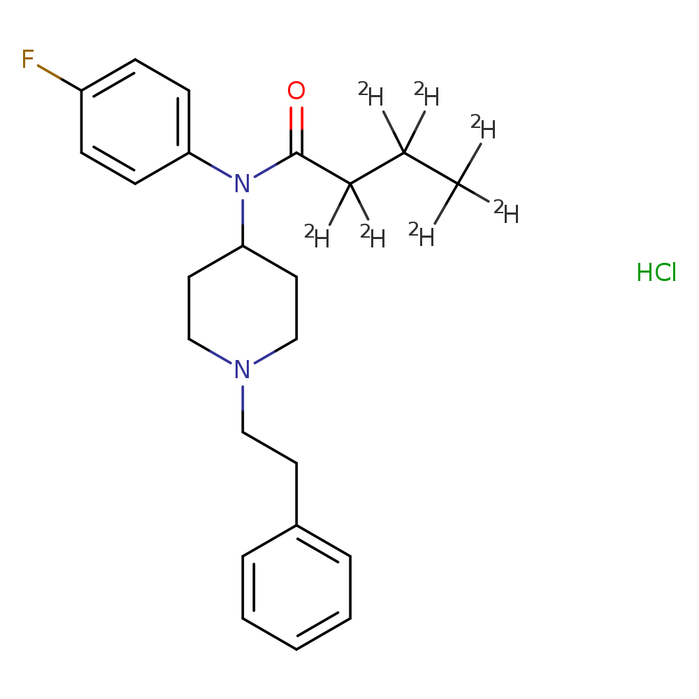 N-(4-fluorophenyl)-N-(1-phenethylpiperidin-4-yl)butanamide-d7,monohydrochloride