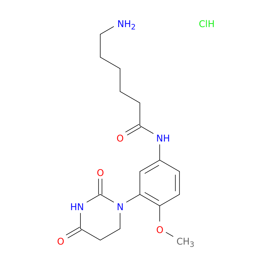 6-amino-N-[3-(2,4-dioxo-1,3-diazinan-1-yl)-4-methoxyphenyl]hexanamidehydrochloride