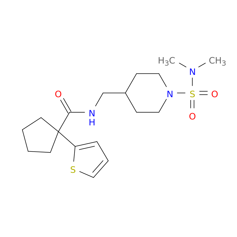 N-{[1-(dimethylsulfamoyl)piperidin-4-yl]methyl}-1-(thiophen-2-yl)cyclopentane-1-carboxamide