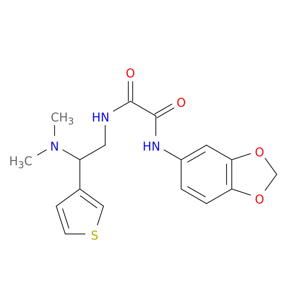 N'-(2H-1,3-benzodioxol-5-yl)-N-[2-(dimethylamino)-2-(thiophen-3-yl)ethyl]ethanediamide