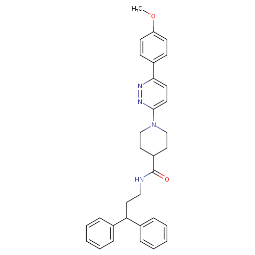 N-(3,3-diphenylpropyl)-1-[6-(4-methoxyphenyl)pyridazin-3-yl]piperidine-4-carboxamide