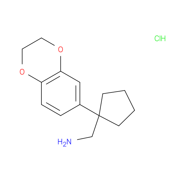 [1-(2,3-Dihydro-1,4-benzodioxin-6-yl)cyclopentyl]methylamine, HCl