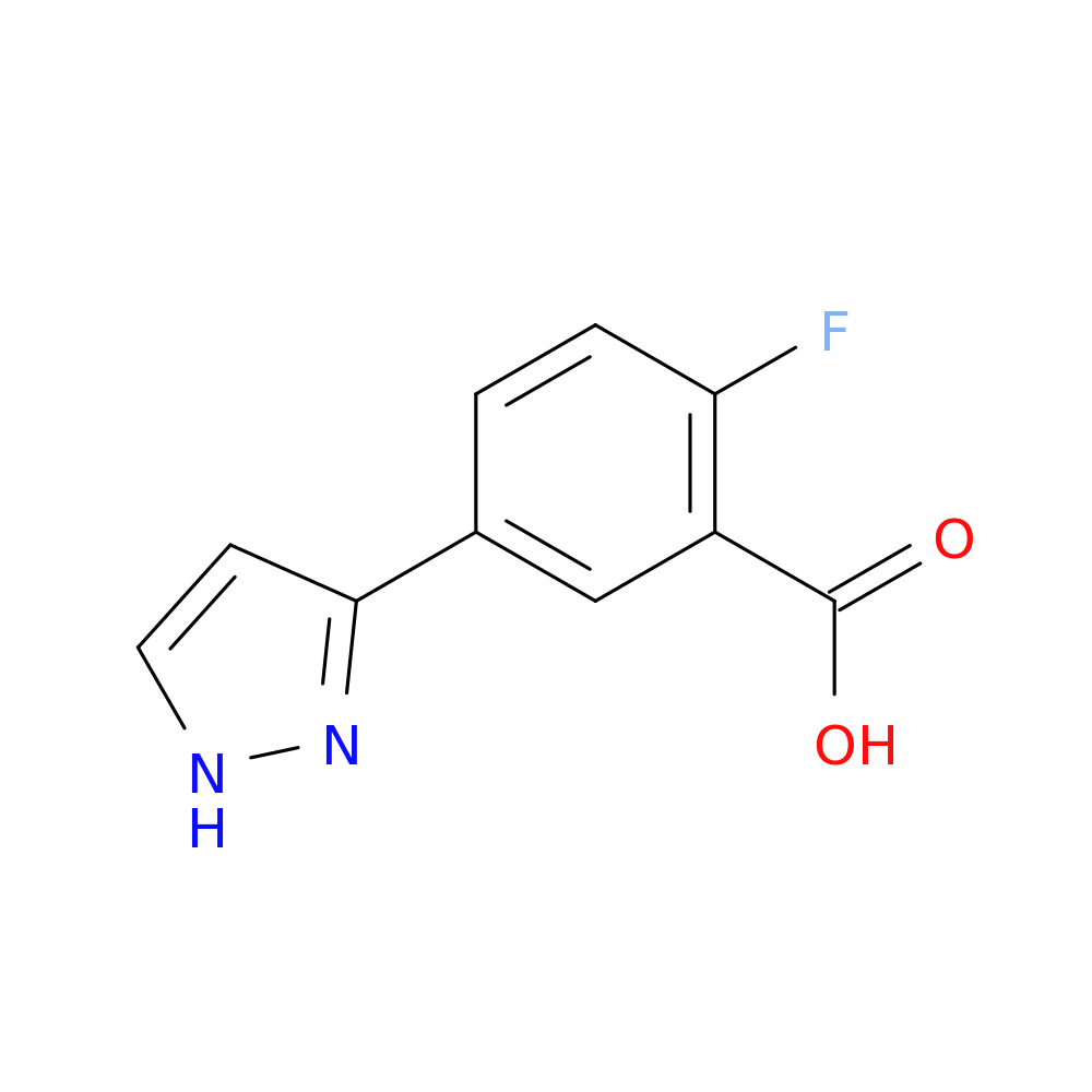 2-fluoro-5-(1H-pyrazol-3-yl)benzoic acid