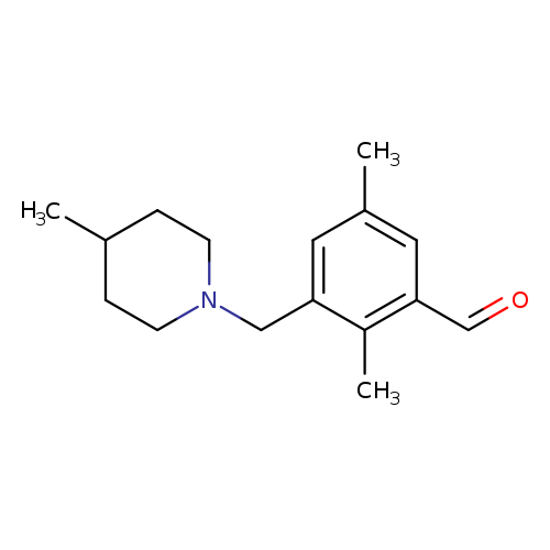 2,5-Dimethyl-3-((4-methylpiperidin-1-yl)methyl)benzaldehyde