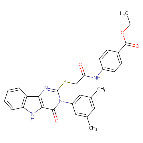 ethyl 4-(2-{[3-(3,5-dimethylphenyl)-4-oxo-3H,4H,5H-pyrimido[5,4-b]indol-2-yl]sulfanyl}acetamido)benzoate