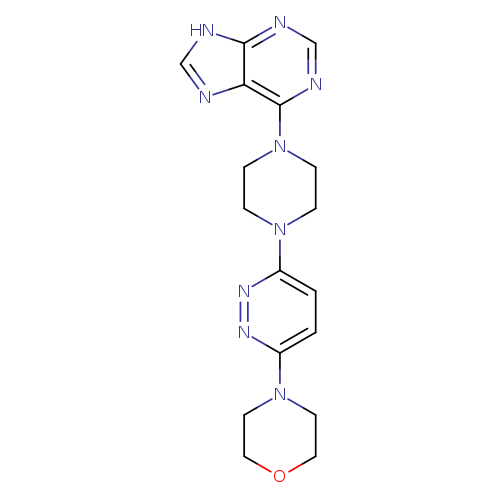 6-{4-[6-(morpholin-4-yl)pyridazin-3-yl]piperazin-1-yl}-9H-purine