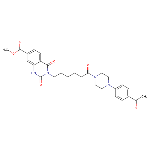 methyl 3-{6-[4-(4-acetylphenyl)piperazin-1-yl]-6-oxohexyl}-2,4-dioxo-1,2,3,4-tetrahydroquinazoline-7-carboxylate