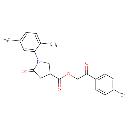 2-(4-bromophenyl)-2-oxoethyl 1-(2,5-dimethylphenyl)-5-oxo-3-pyrrolidinecarboxylate