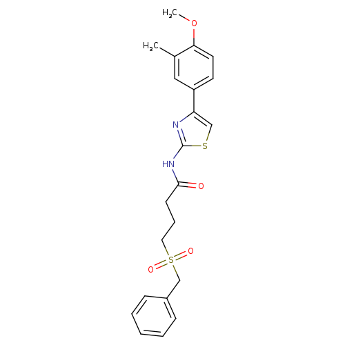 N-[4-(4-methoxy-3-methylphenyl)-1,3-thiazol-2-yl]-4-phenylmethanesulfonylbutanamide