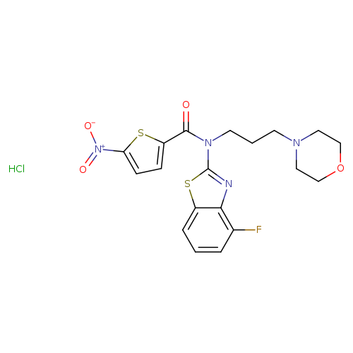 N-(4-fluoro-1,3-benzothiazol-2-yl)-N-[3-(morpholin-4-yl)propyl]-5-nitrothiophene-2-carboxamide hydrochloride