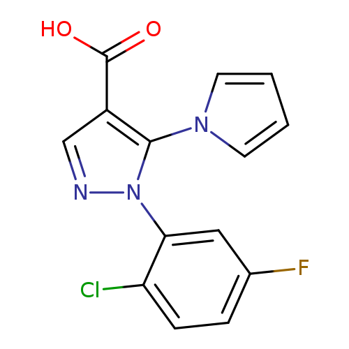 1-(2-Chloro-5-fluorophenyl)-5-(1h-pyrrol-1-yl)-1h-pyrazole-4-carboxylic acid