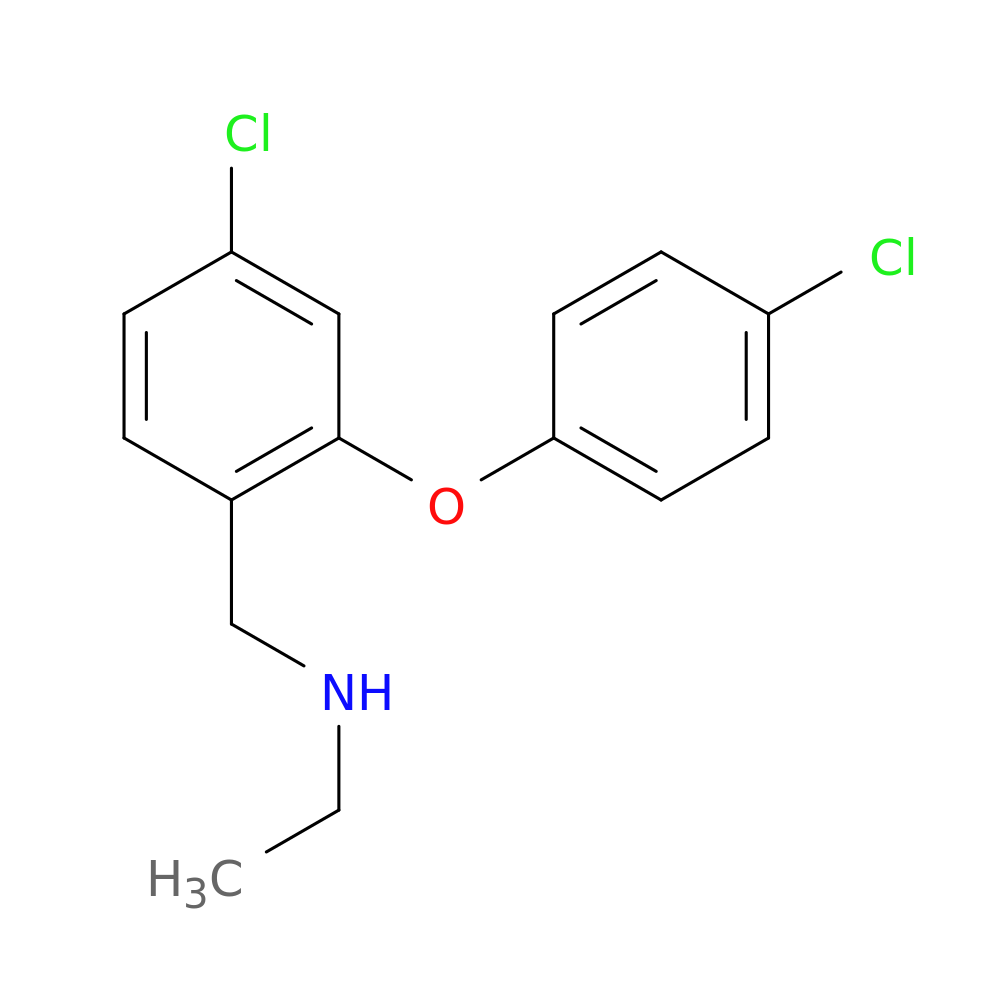 {[4-chloro-2-(4-chlorophenoxy)phenyl]methyl}(ethyl)amine