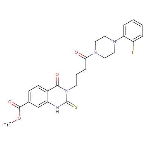 methyl 3-{4-[4-(2-fluorophenyl)piperazin-1-yl]-4-oxobutyl}-4-oxo-2-sulfanylidene-1,2,3,4-tetrahydroquinazoline-7-carboxylate